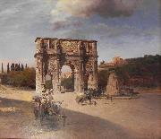 Oswald achenbach Constantine's Triumphal Arch in Rome USA oil painting artist
